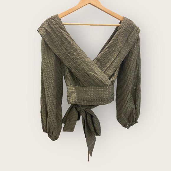 NWT Maeve by Anthropology Green Blouse - Picture 2 of 12